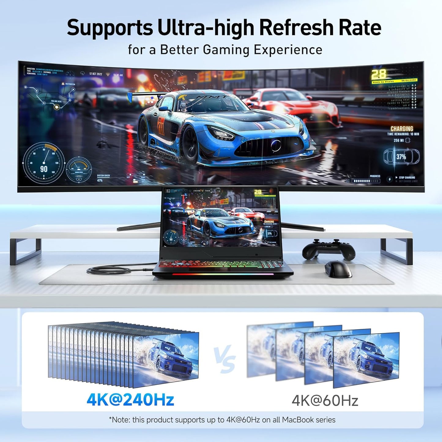 Cable Matters USB-C to HDMI 2.1 Adapter - 4K 240Hz Output, 1.8m Length, DEMO