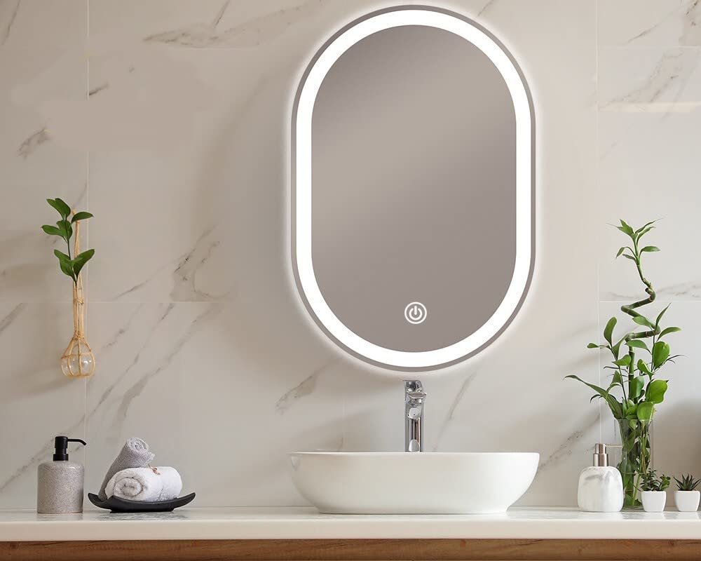 Viviendo Oval Wall-Mounted Mirrors LED Anti-Fog Bathroom Wall Mirror, DEMO