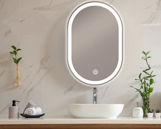 Viviendo Oval Wall-Mounted Mirrors LED Anti-Fog Bathroom Wall Mirror, DEMO