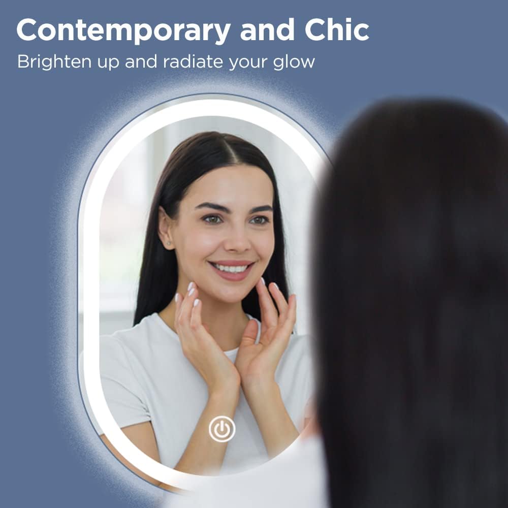 Viviendo Oval Wall-Mounted Mirrors LED Anti-Fog Bathroom Wall Mirror, DEMO