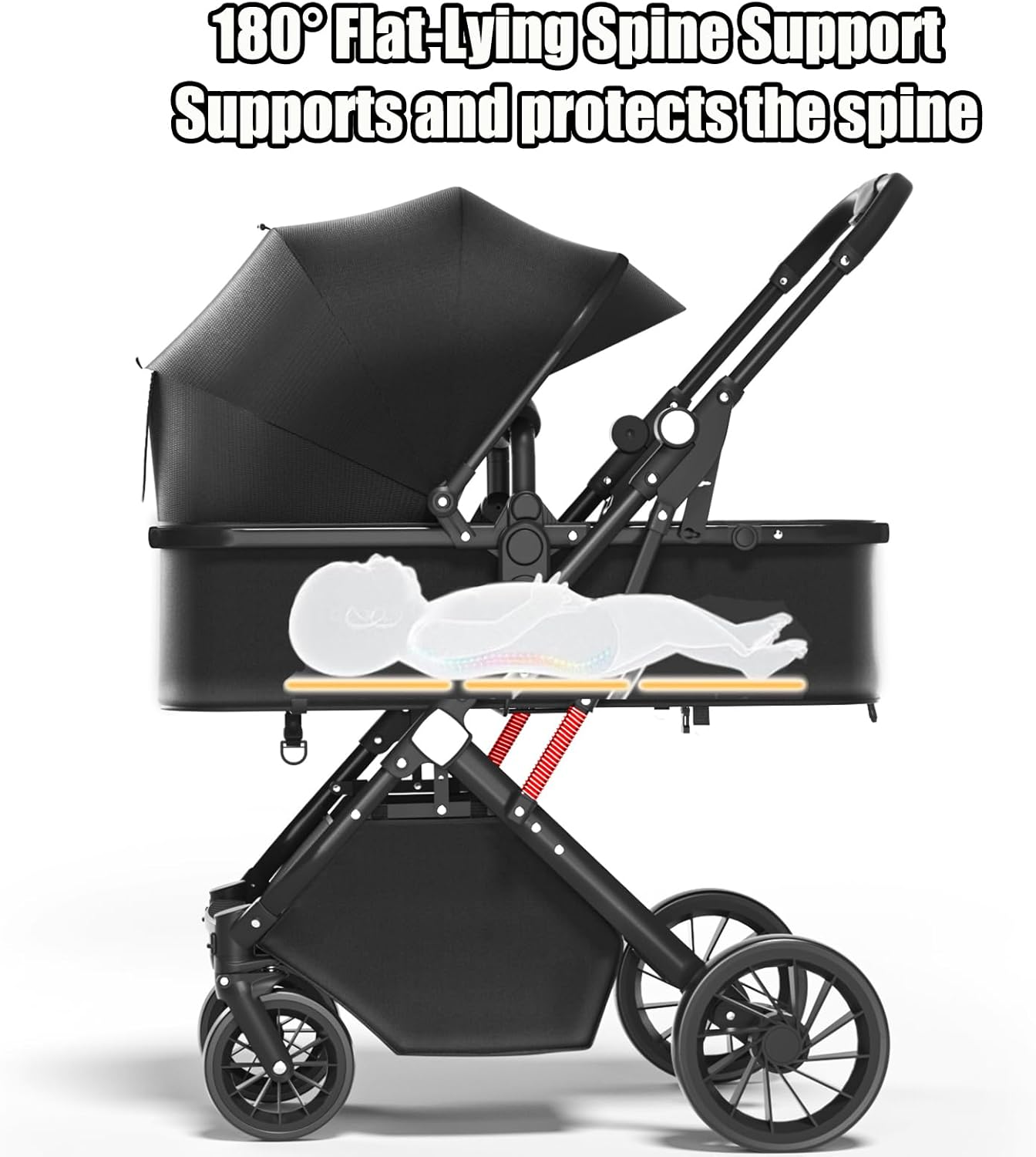 Tilpes Lightweight Buggies Aluminium Alloy Buggy Pram for Newborn to DEMO