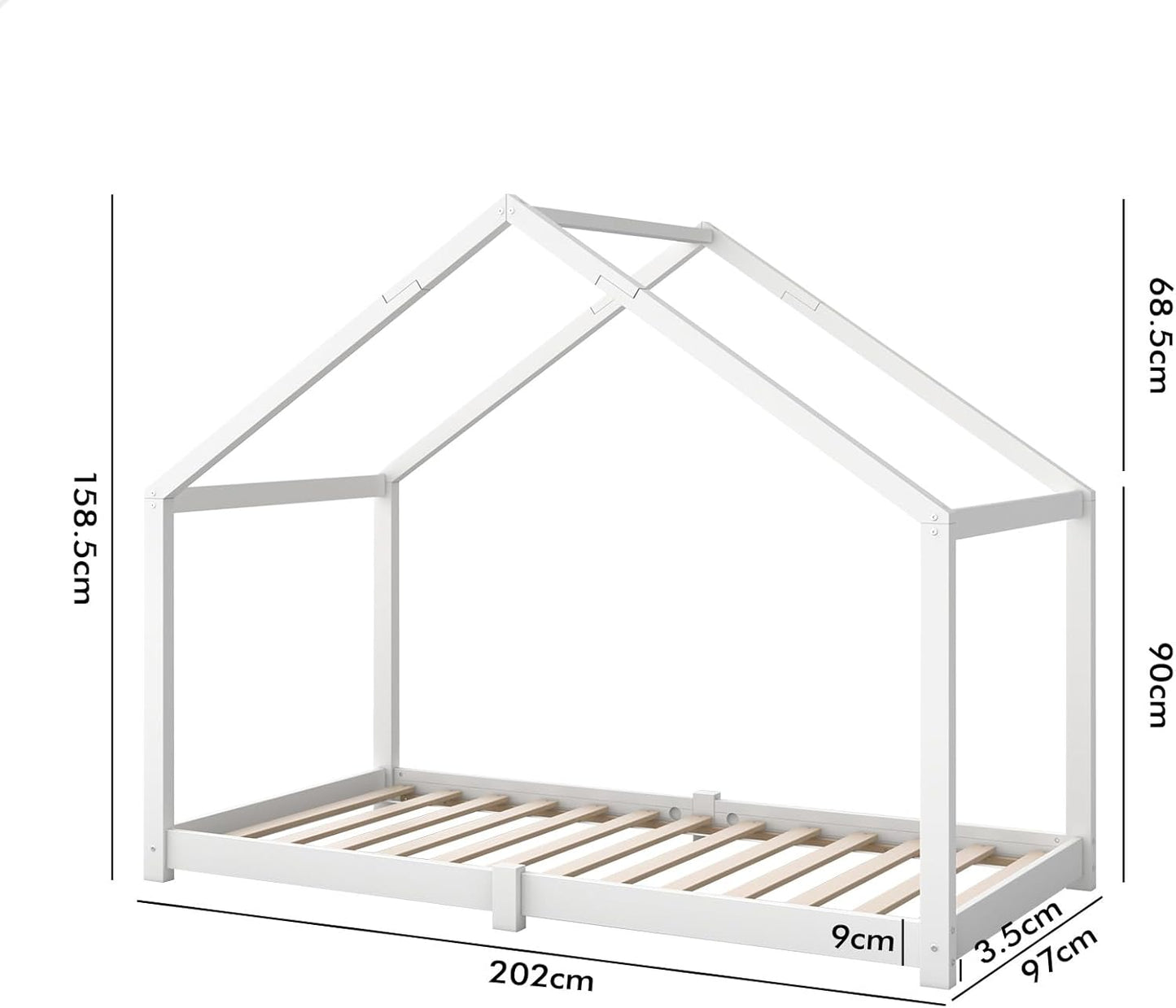 ALFORDSON Wooden Frames Timber House Frame Single Size Mattress Base DEMO