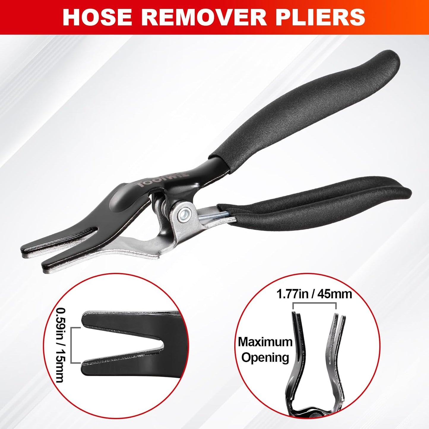 Toolwiz Hose Clamping Pliers Spring Coolant Radiator Clamp Carbon Steel NEW