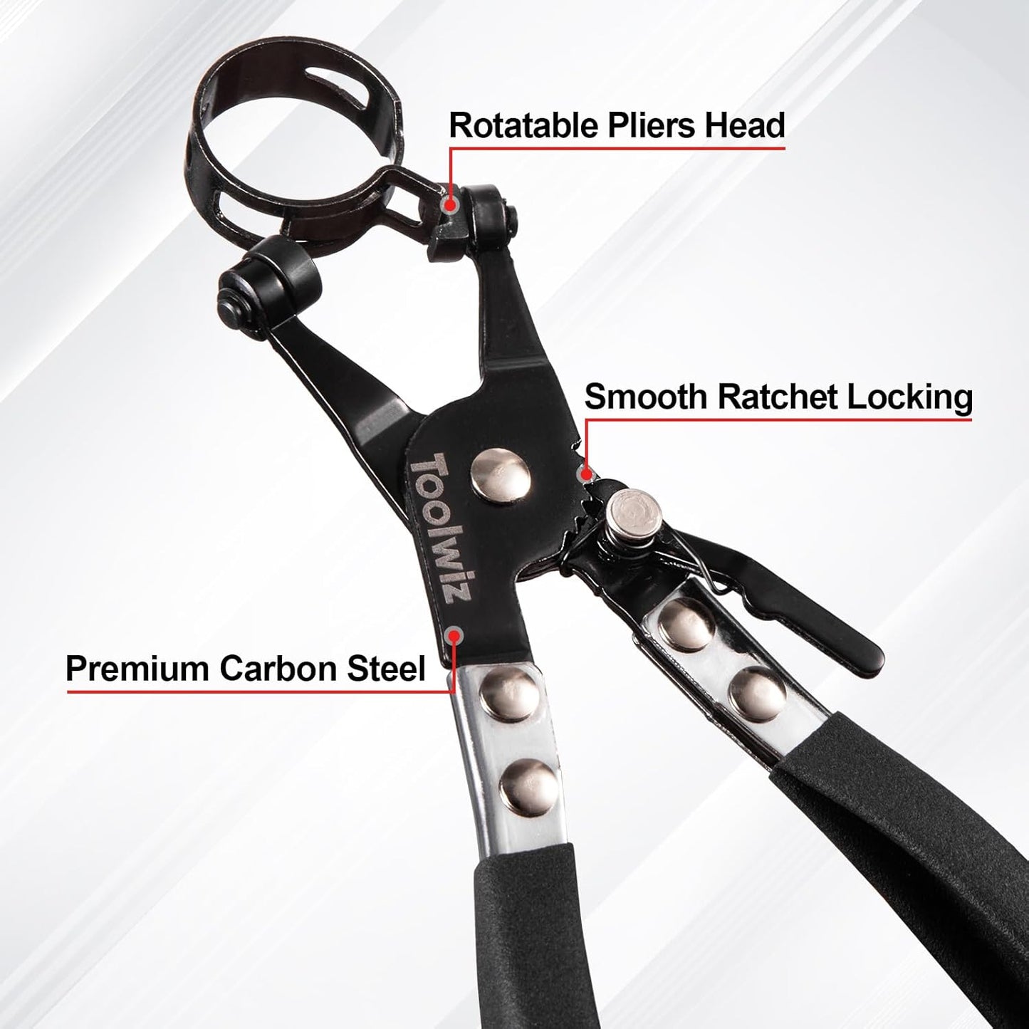 Toolwiz Hose Clamping Pliers Spring Coolant Radiator Clamp Carbon Steel NEW