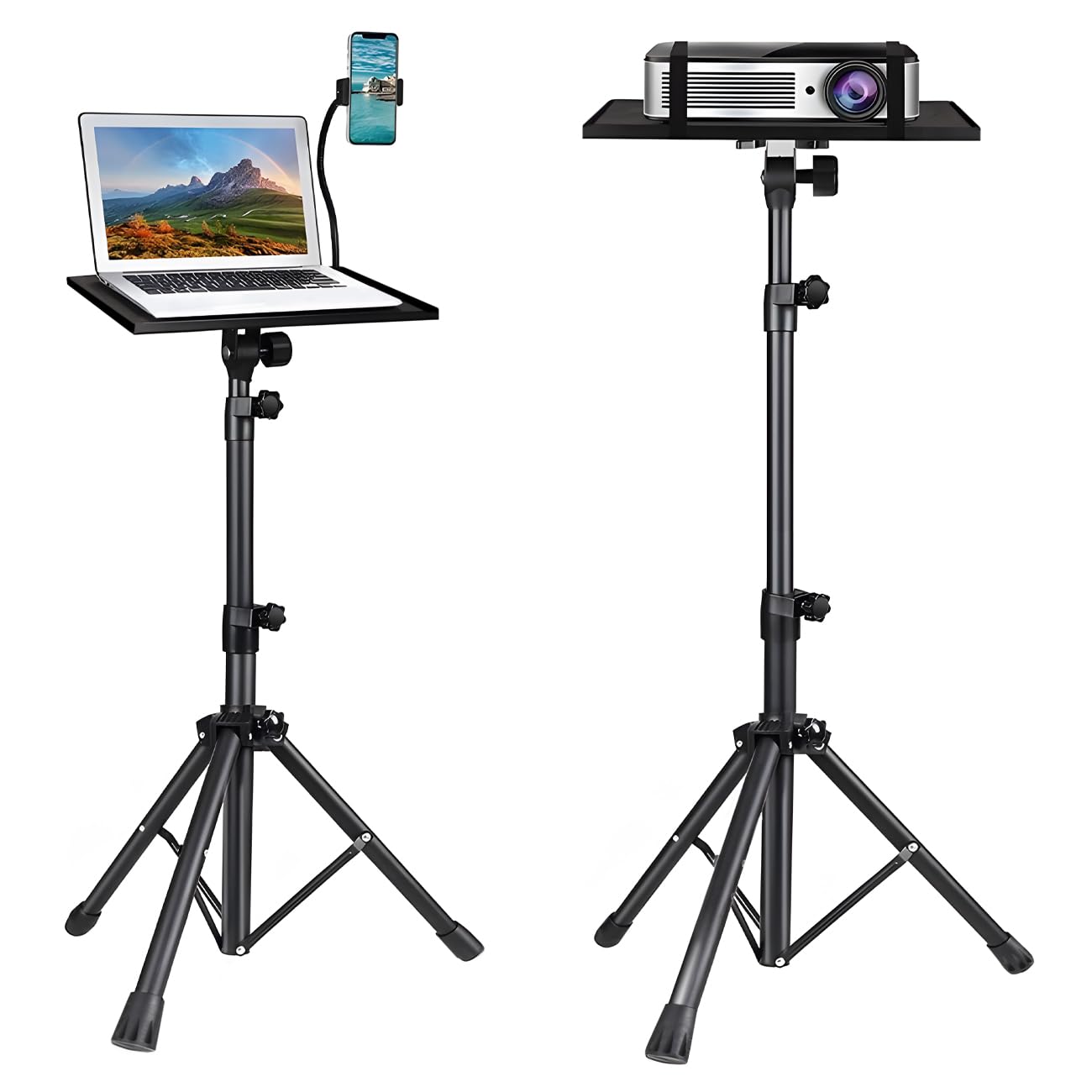 Aumerage Adjustable Stands Foldable Tripod Floor Stand with Phone Holder DEMO