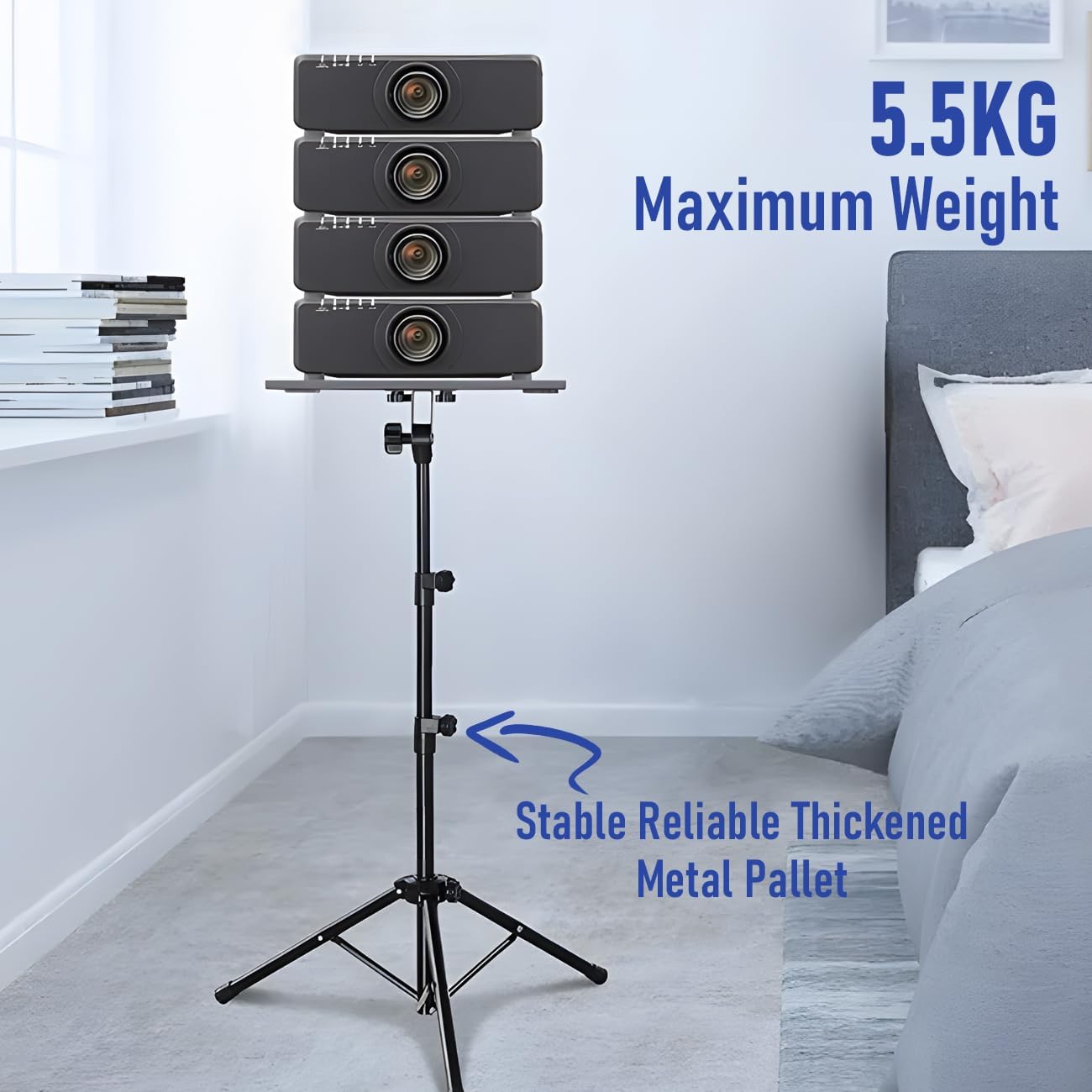 Aumerage Adjustable Stands Foldable Tripod Floor Stand with Phone Holder DEMO