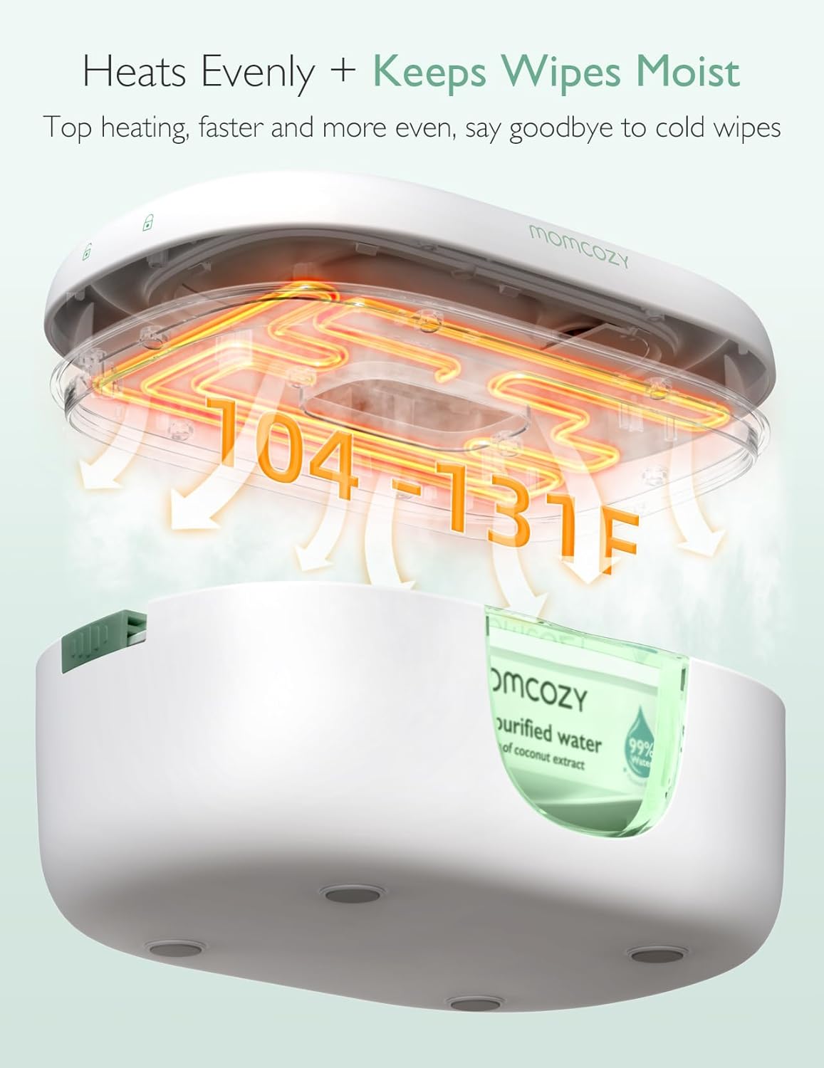 Momcozy Baby Wipe Warmer with Innovative Spring Design and Large Capacity NEW