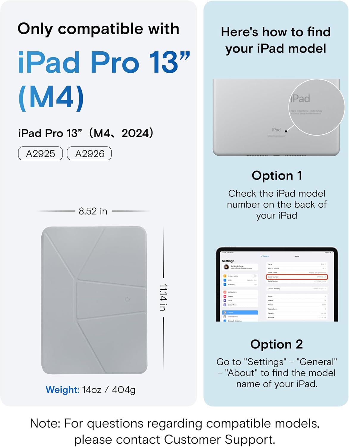 MOFT Slim Cases Magnetic Folio Case for iPad Pro 13-inch, Cement x Sapphire NEW