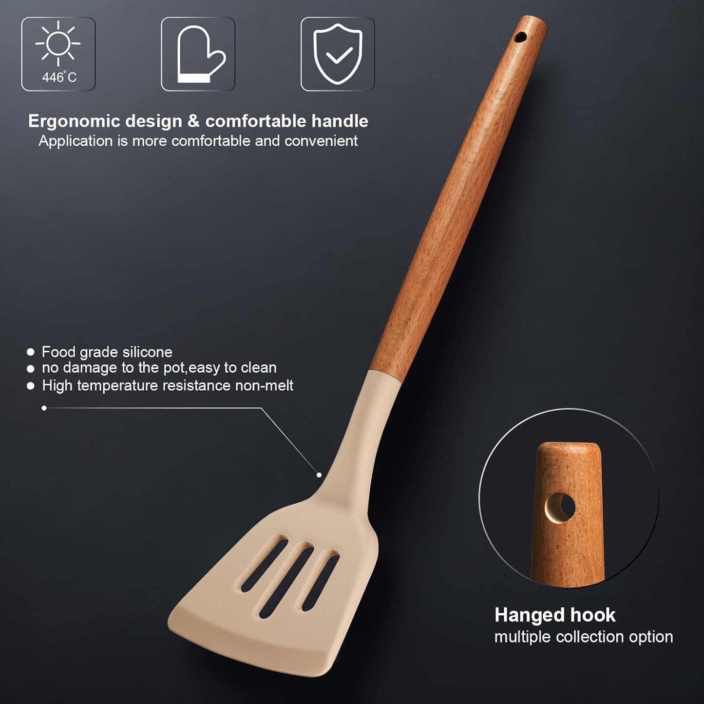 RAXCO 18-Piece Kitchen Knife Set with Silicone Spatula Cooking Utensils NEW