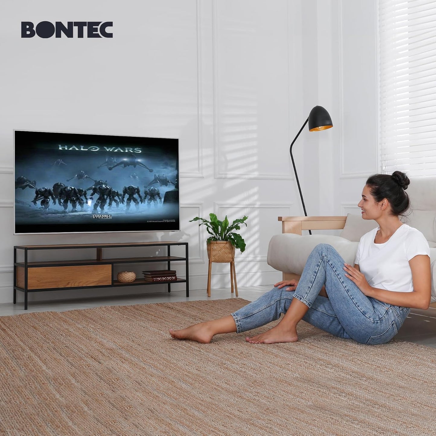 BONTEC TV Wall Mount for 23-70 Inch LED LCD Flat & Curved TVs Swivels Tilts DEMO