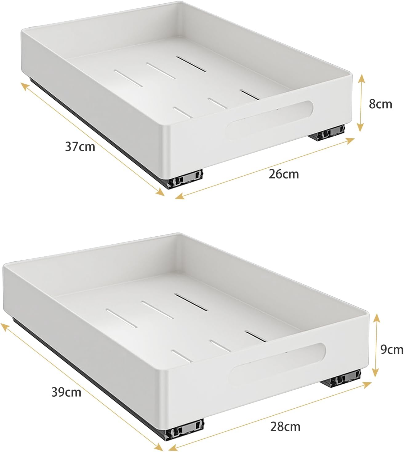 Aupekro Pull Out Cabinet Organizer Adhesive Slide Drawer Kitchen Storage DEMO