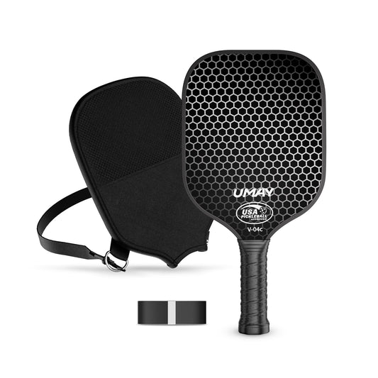 UMAY Tournament-Grade Paddles Carbon Fiber Pickleball Paddle, 4 1/2 inch DEMO