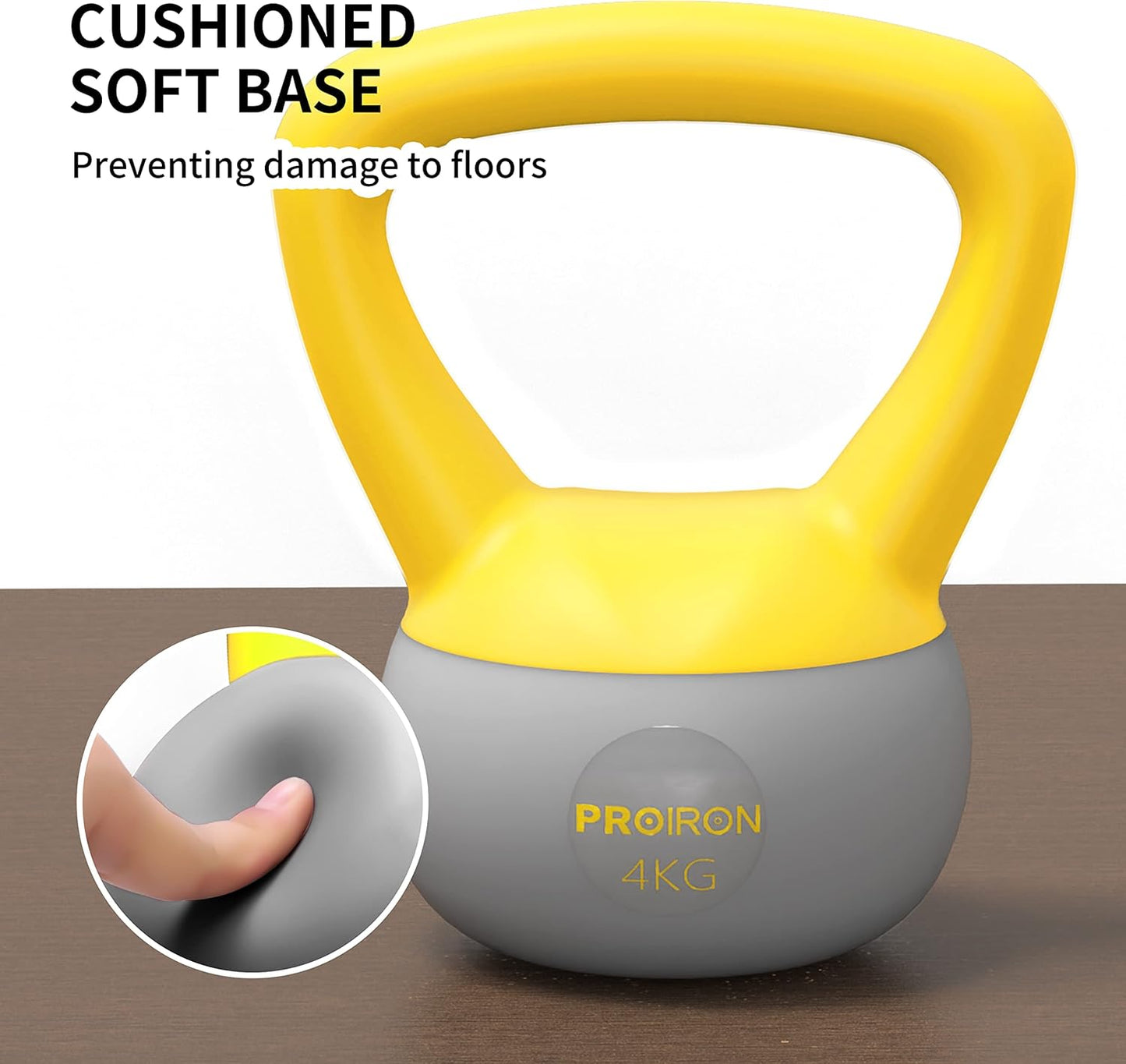 PROIRON 4 Kettlebells KG Soft Kettlebell Weights for Strength Training DEMO