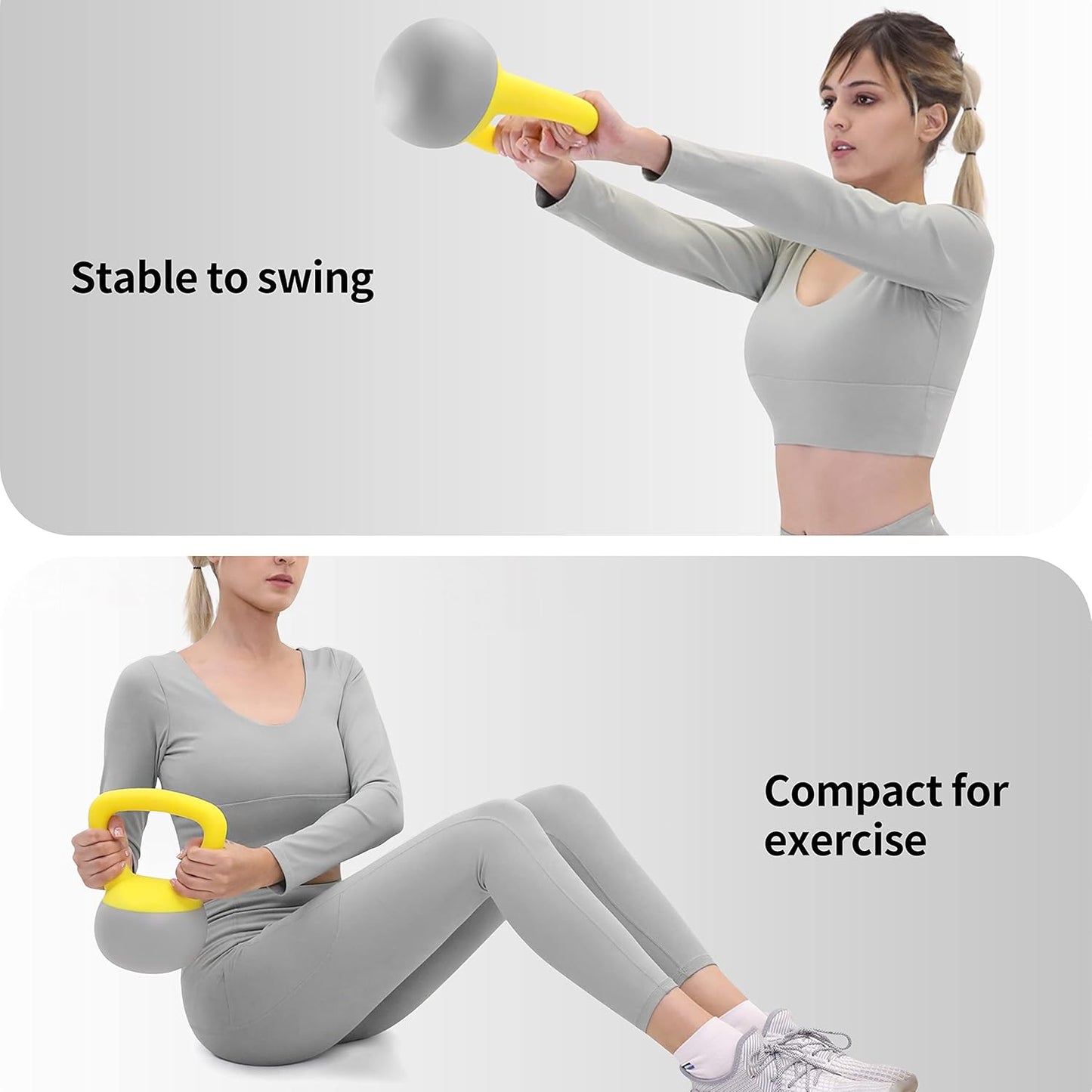 PROIRON 4 Kettlebells KG Soft Kettlebell Weights for Strength Training DEMO