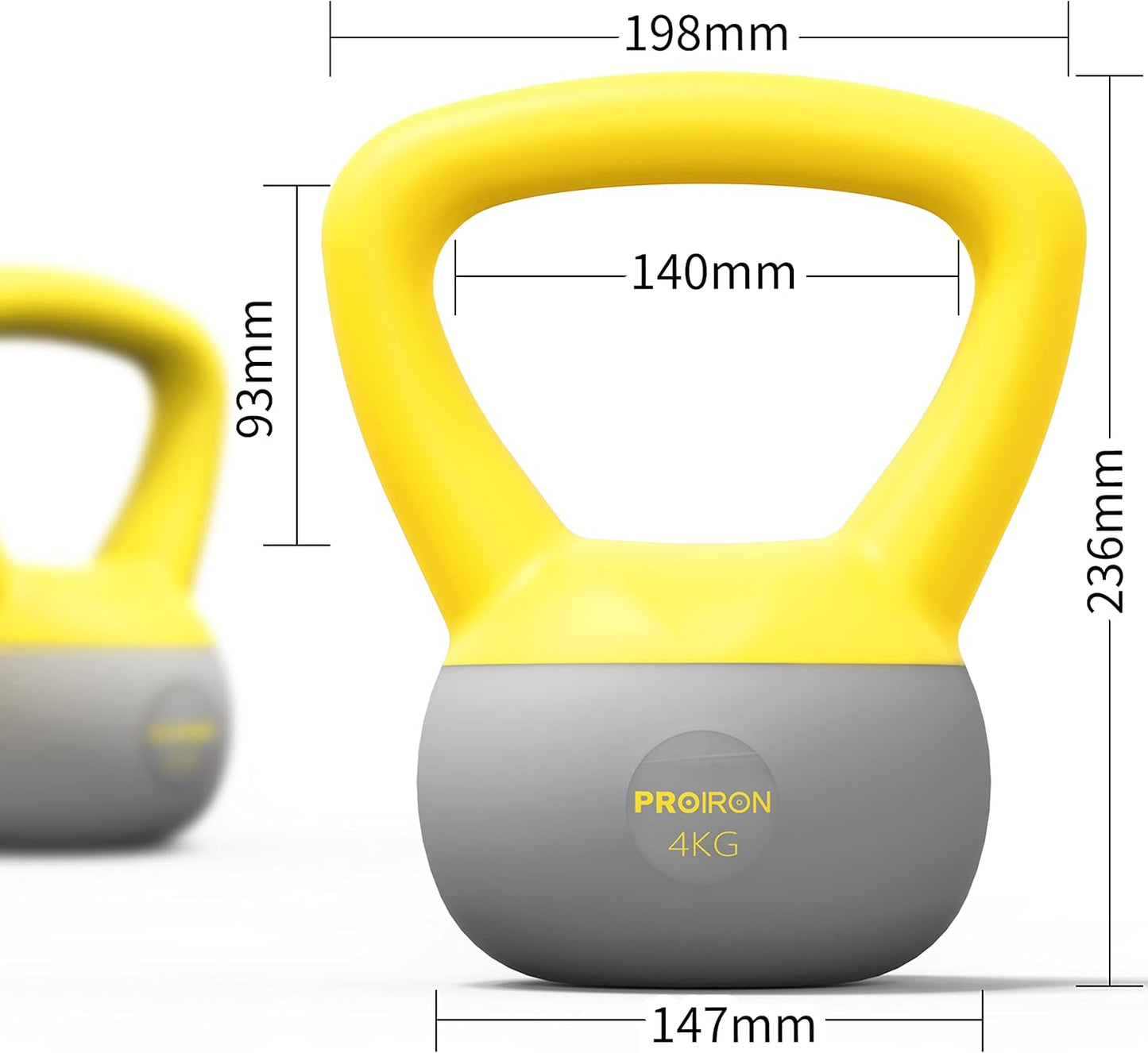 PROIRON 4 Kettlebells KG Soft Kettlebell Weights for Strength Training DEMO