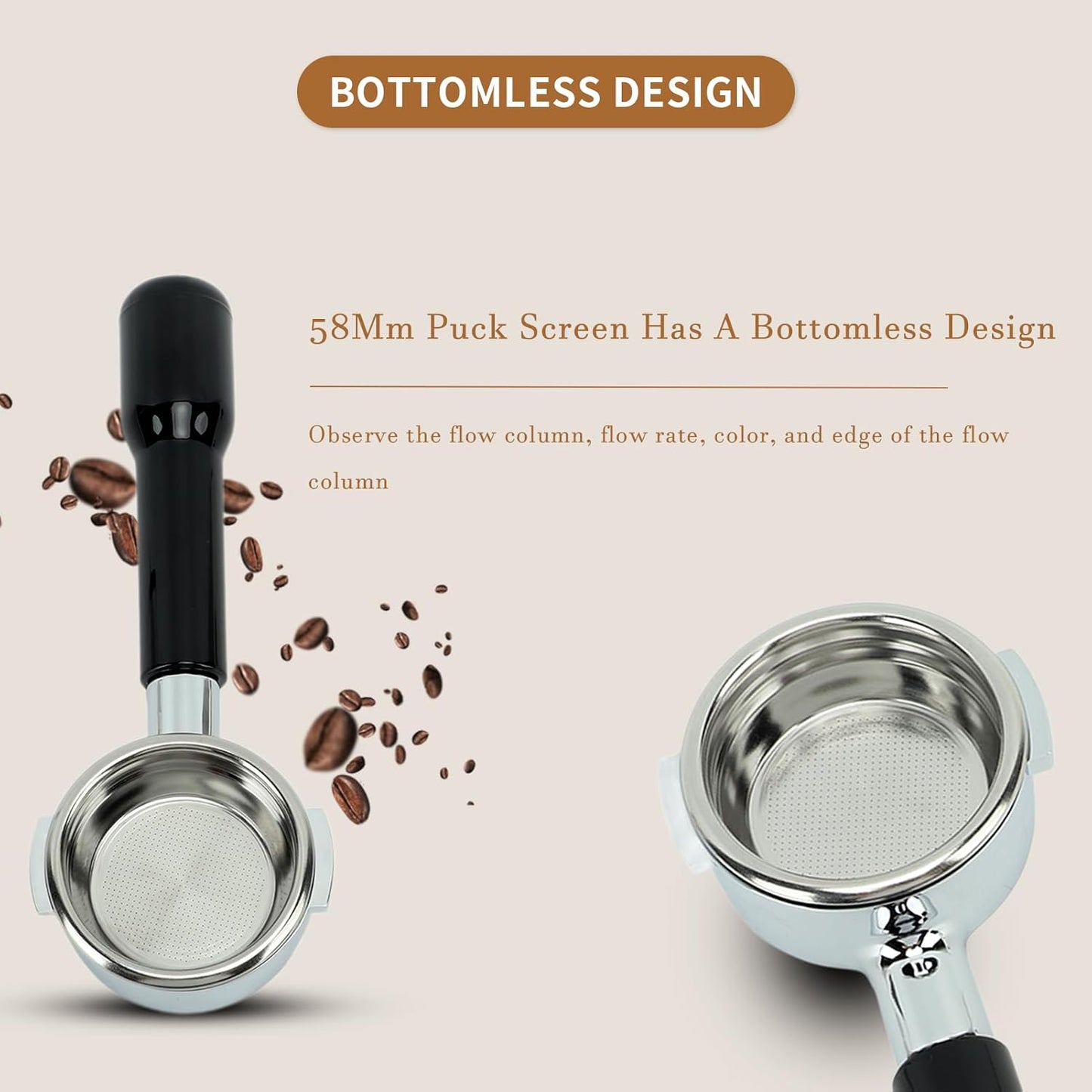 Gugxiom 58mm Tampers Bottomless Portafilter Espresso Coffee Tamper DEMO