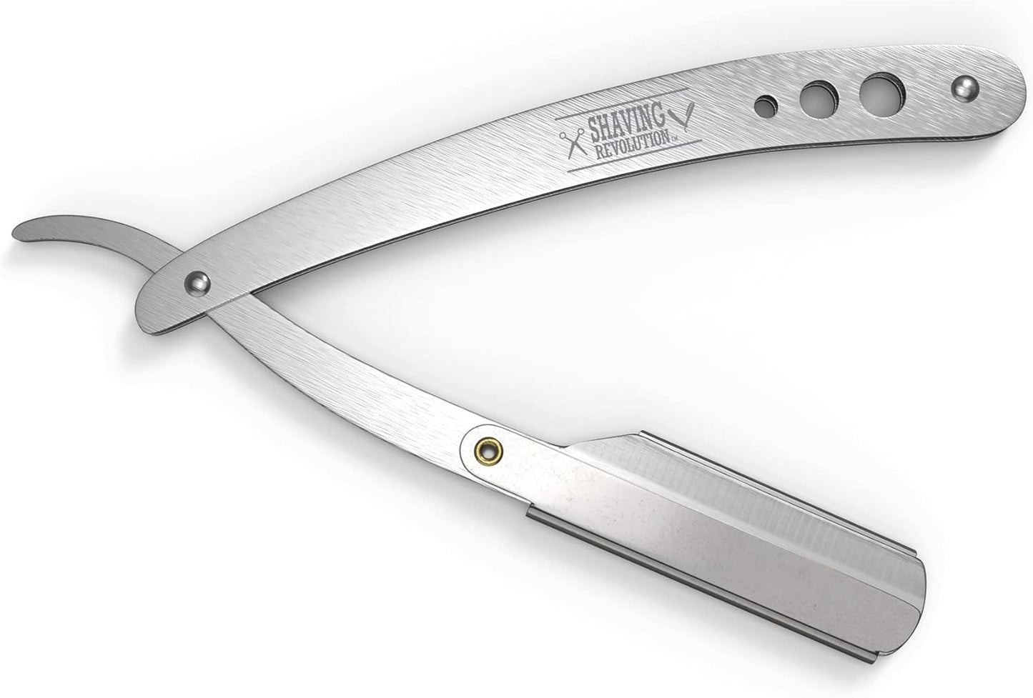 Shaving Revolution Razors Metallic Silver Professional Straight Razor for DEMO