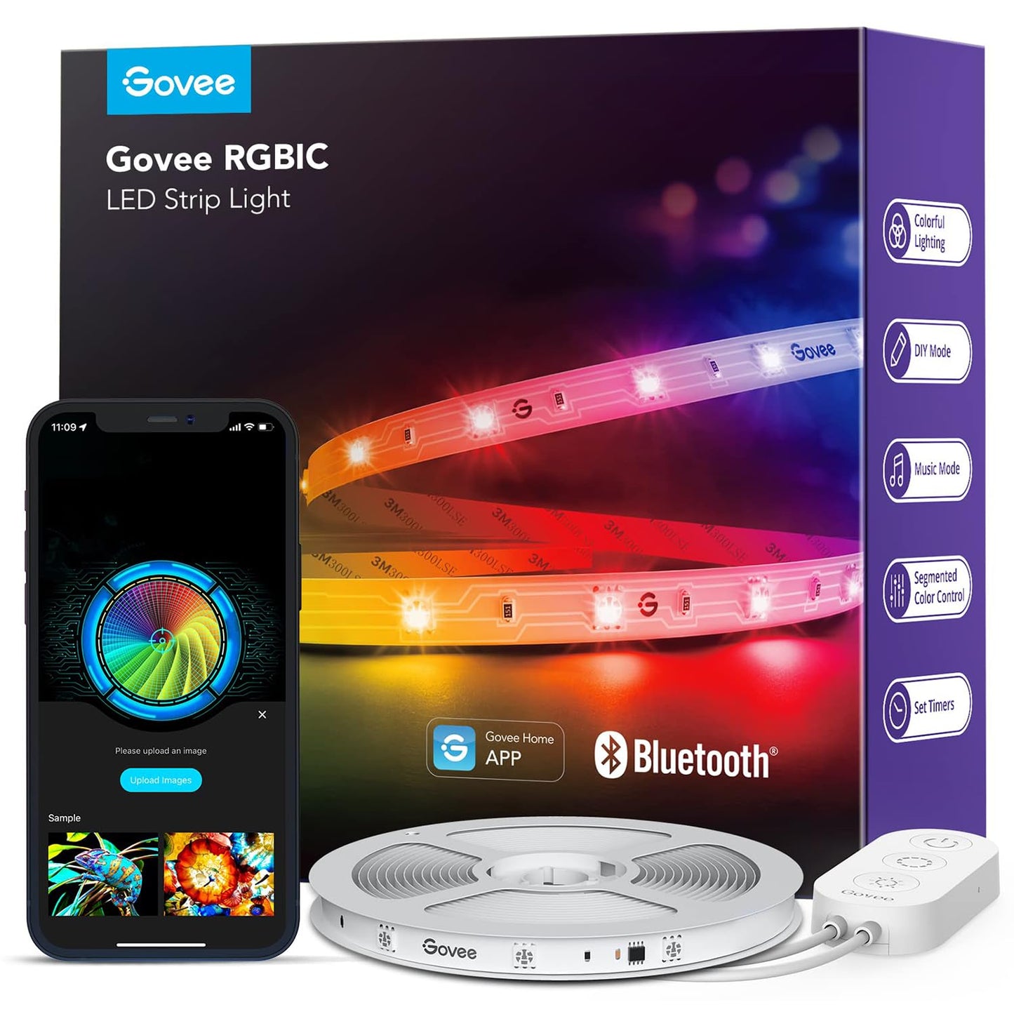 Govee RGBIC LED Strips LED Strip Lights 5m Smart Bluetooth Lighting for DEMO