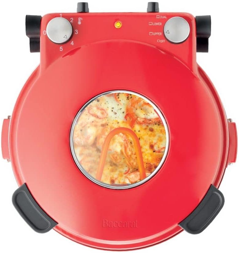 Baccarat The Mini Ovens Gourmet Slice Pizza Oven Compact Countertop Red DEMO