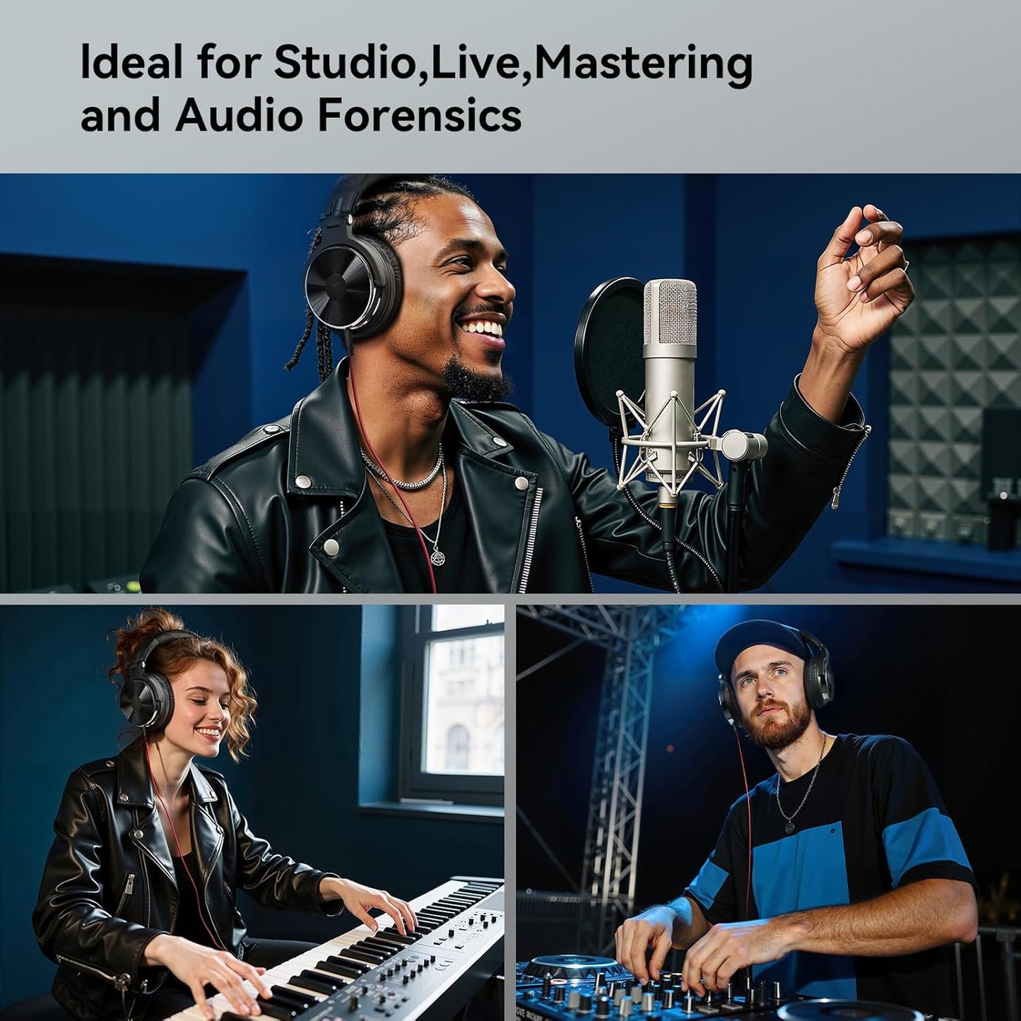 OneOdio Wired Over-Ear Headphones Hi-Res Studio Monitor Mixing DJ Stereo DEMO