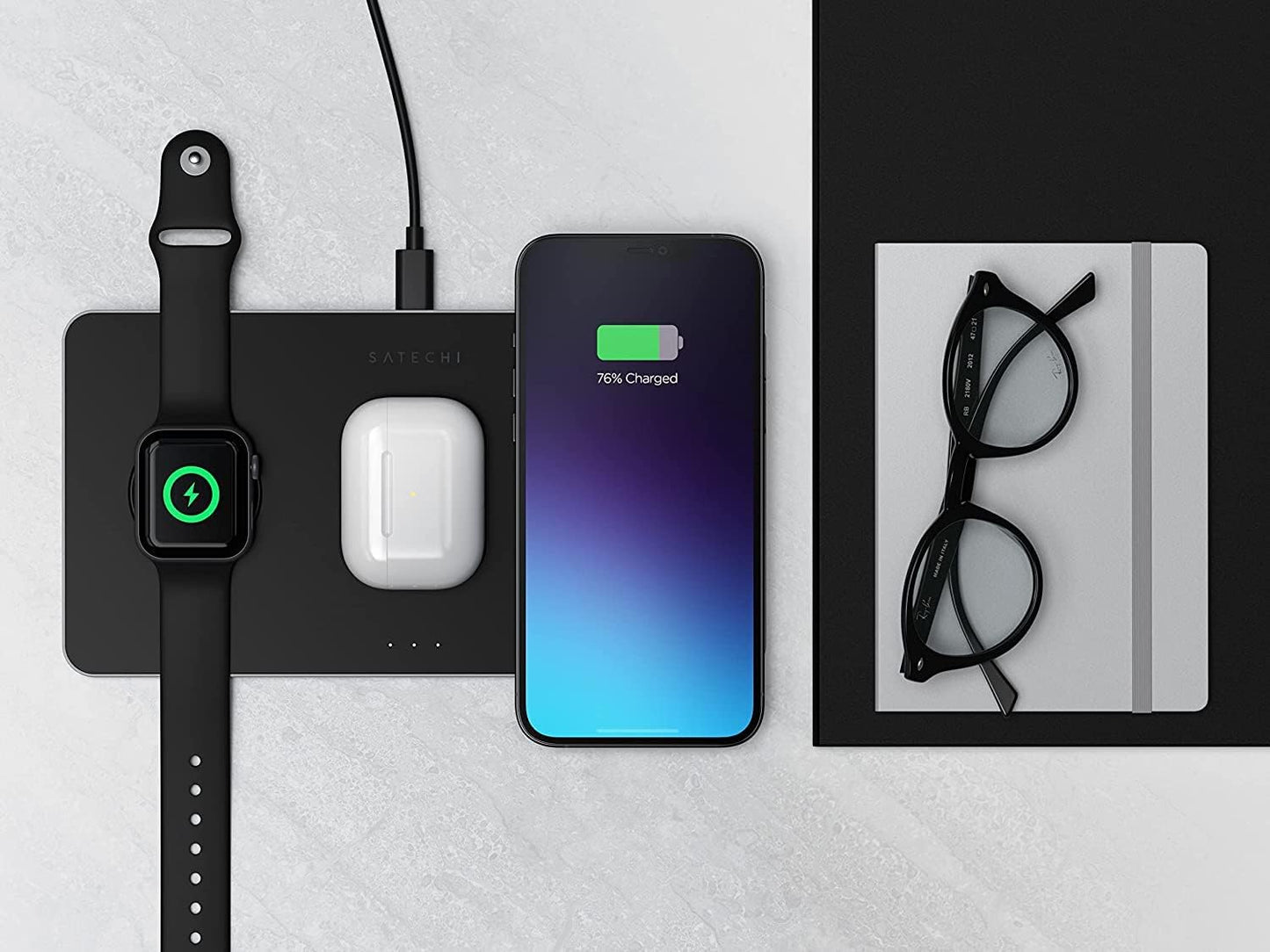 Satechi Trio Wireless Charging Station - Qi Certified Induction Charger DEMO