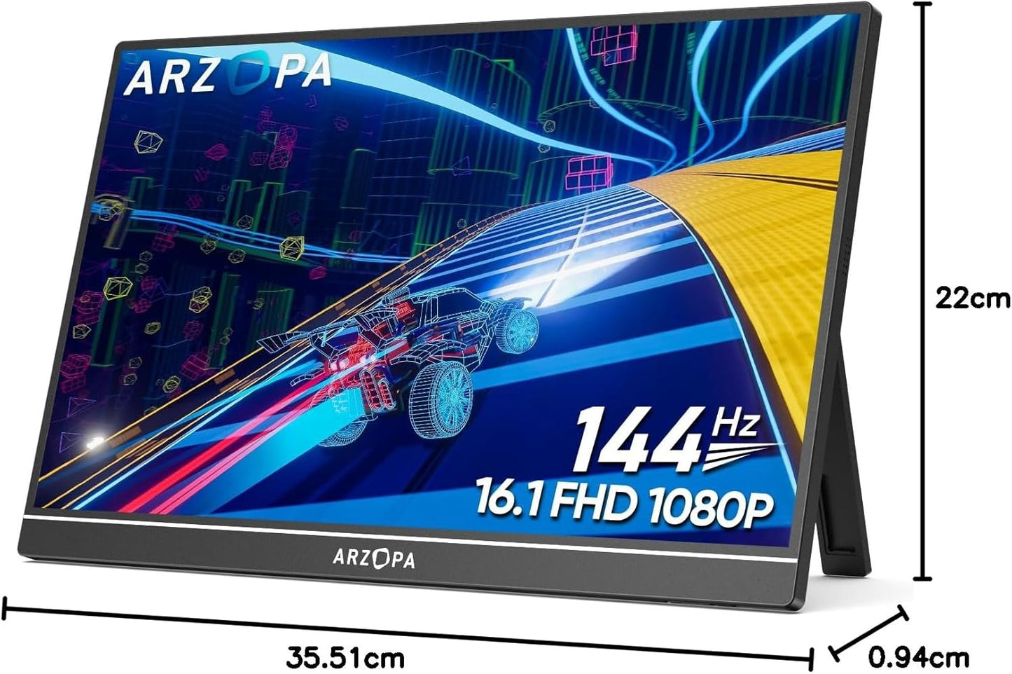 ARZOPA 16.1" Monitors Portable Gaming Monitor with 144Hz 1080P FHD Display DEMO