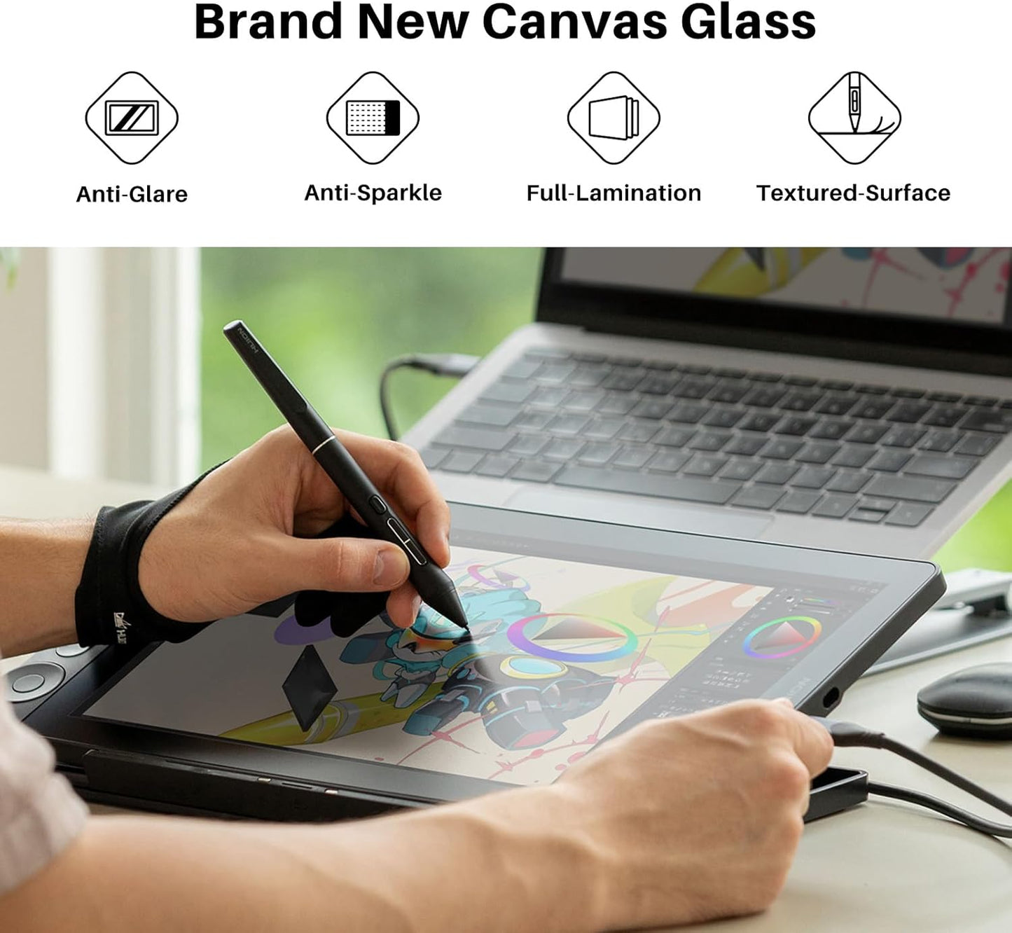 HUION Kamvas Graphic Tablets 13 (Gen 3) 13.3" Full-Laminated Drawing DEMO