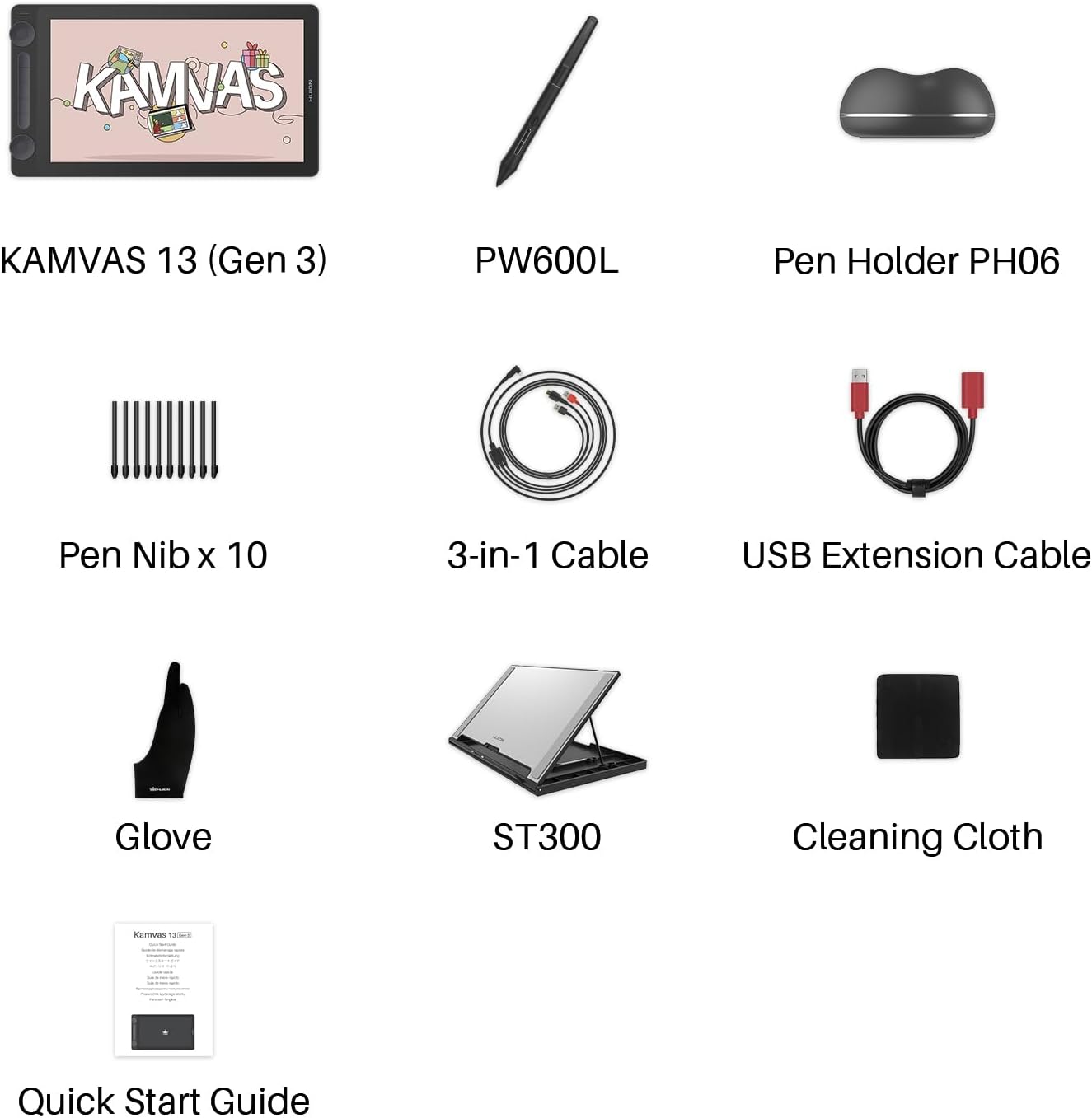 HUION Kamvas Graphic Tablets 13 (Gen 3) 13.3" Full-Laminated Drawing DEMO