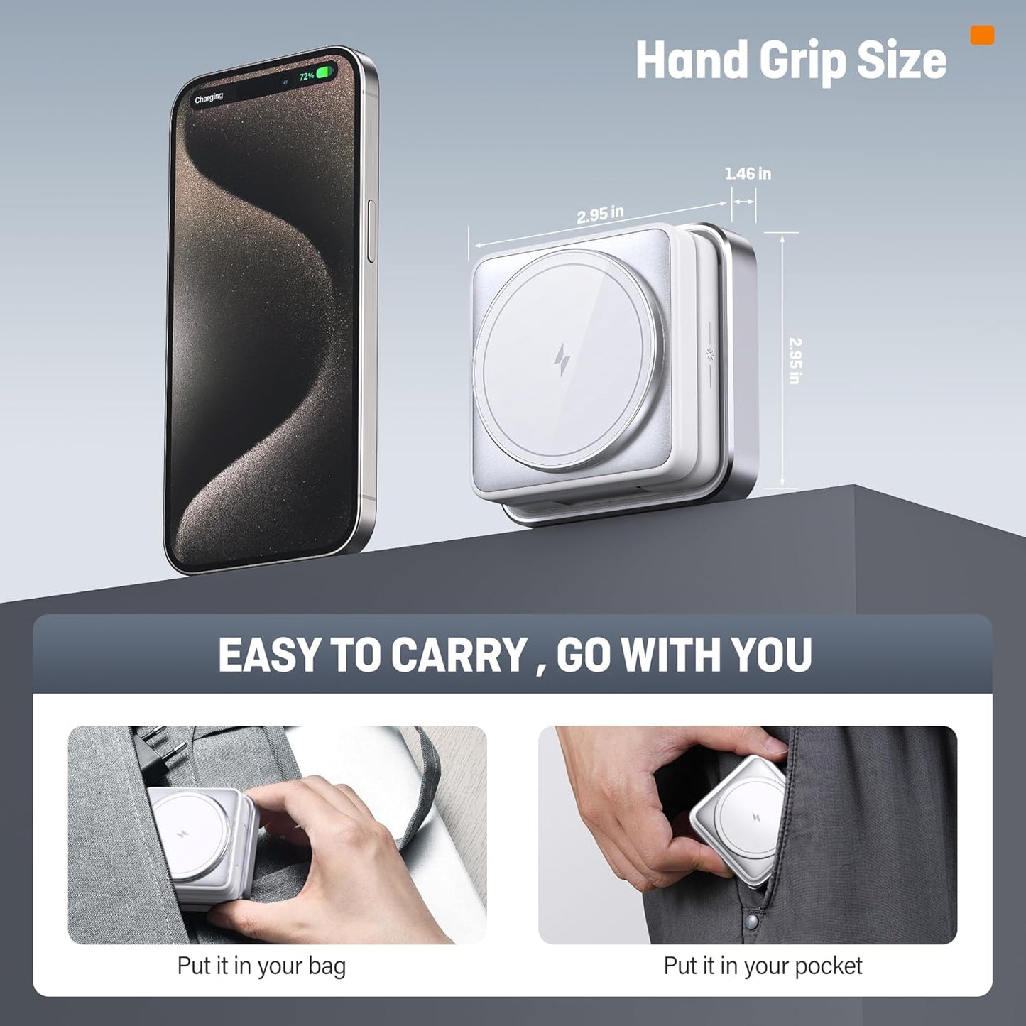 Augnner Foldable Wireless Charging Station with Night Light Induction Pad DEMO