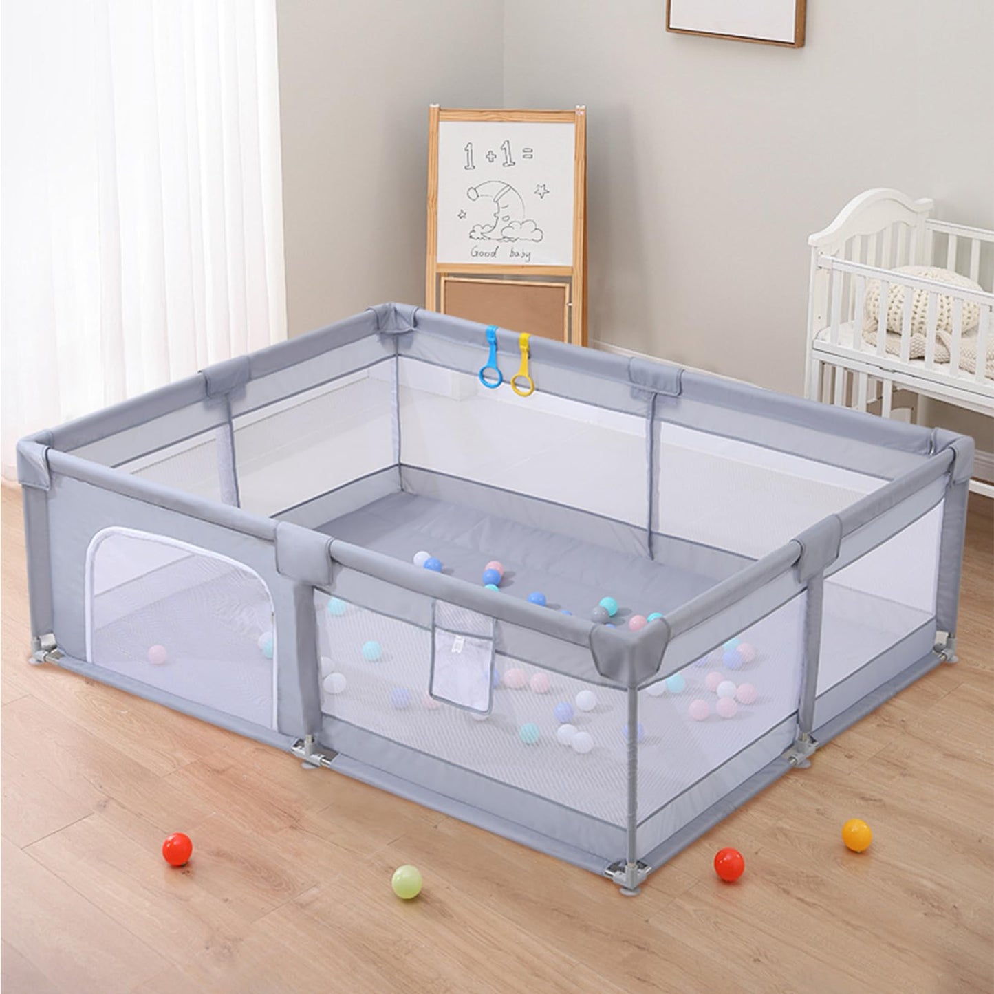 Infant Shining Large Playard Furniture Stainless Steel Gray Recreation Area NEW