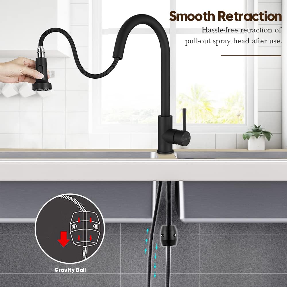 Decaura Touch On Kitchen Sink Taps 2-Mode Spray Basin Mixer Tap 360° Swivel NEW