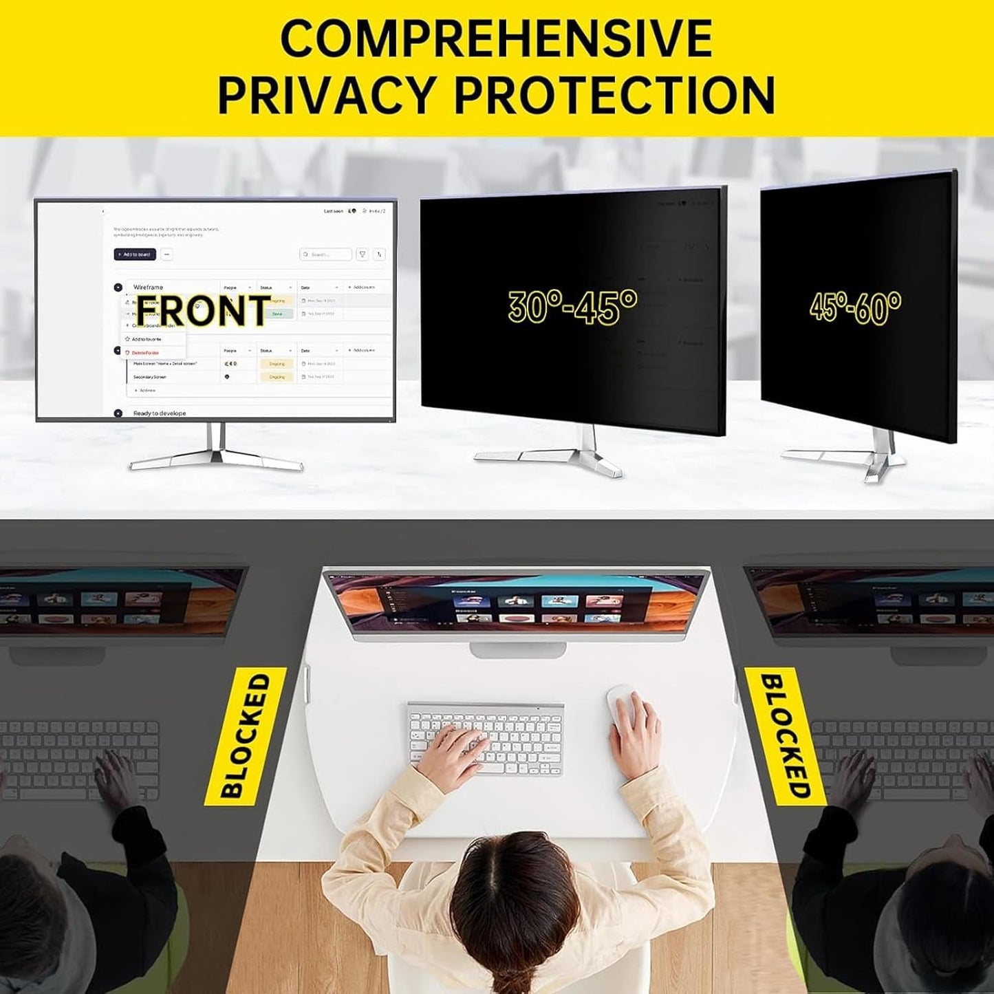 32 Inch Computer Monitor Screen Protector Anti Glare Removable Filter DEMO