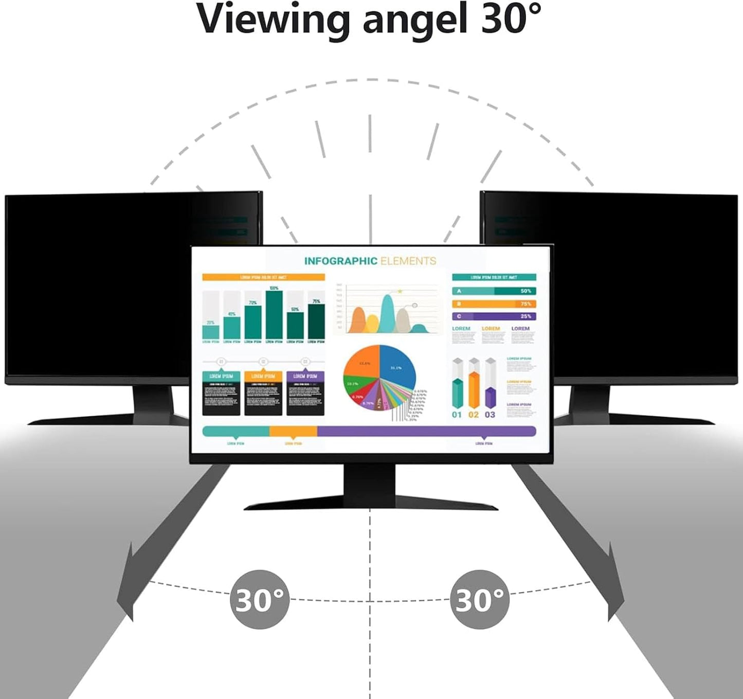 32 Inch Computer Monitor Screen Protector Anti Glare Removable Filter DEMO