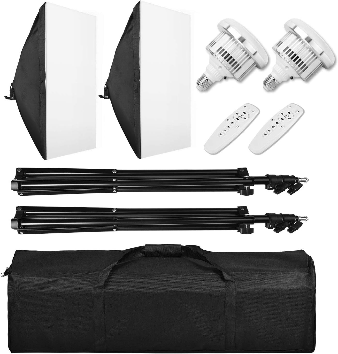 abeststudio Dimmable Soft Boxes LED Softbox Lighting Kit, 2 x 85W, DEMO