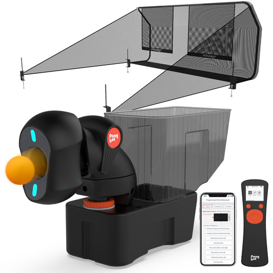 PONGBOT Automatic Ping Pong Ball Launcher - Robotic Table Tennis Robot, DEMO