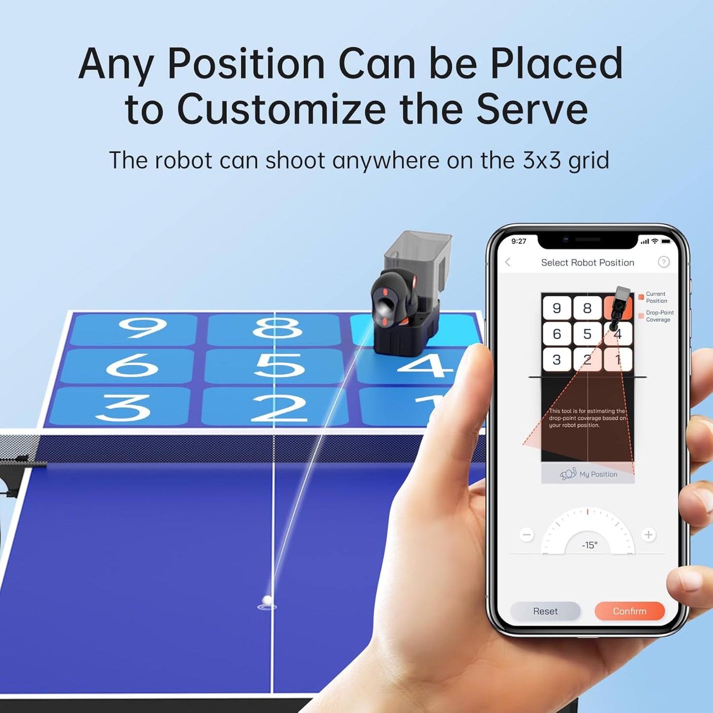 PONGBOT Automatic Ping Pong Ball Launcher - Robotic Table Tennis Robot, DEMO