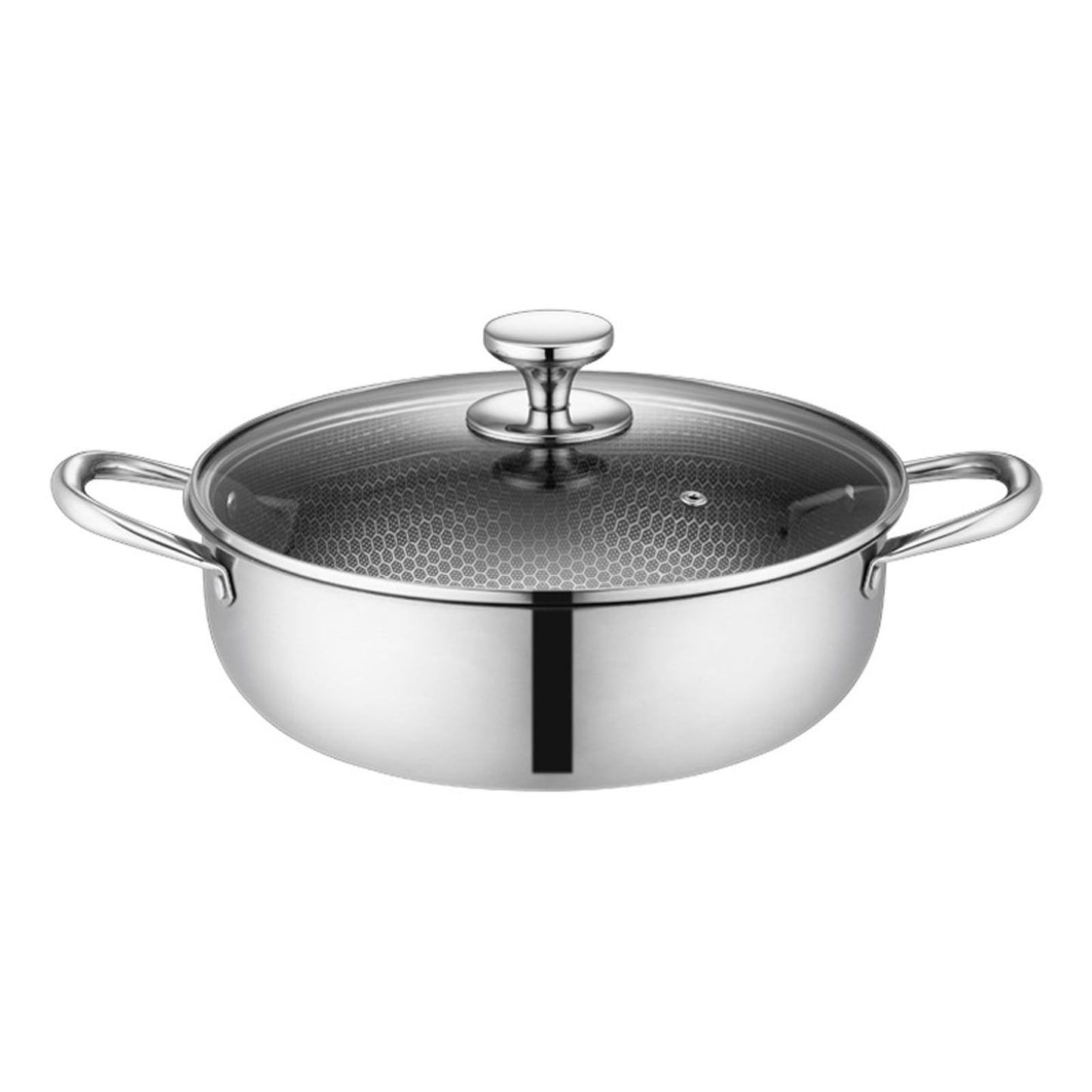 Taoluwin 30cm Saucepans Stainless Steel Saucepan with Honeycomb Non-Stick DEMO