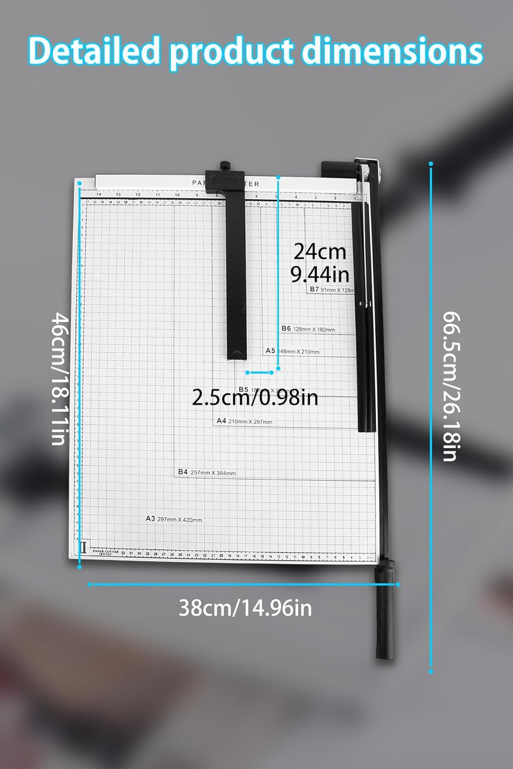 ZAOZAOLLND Heavy Duty A3 Paper Trimmer with Safety Guard - Precision DEMO