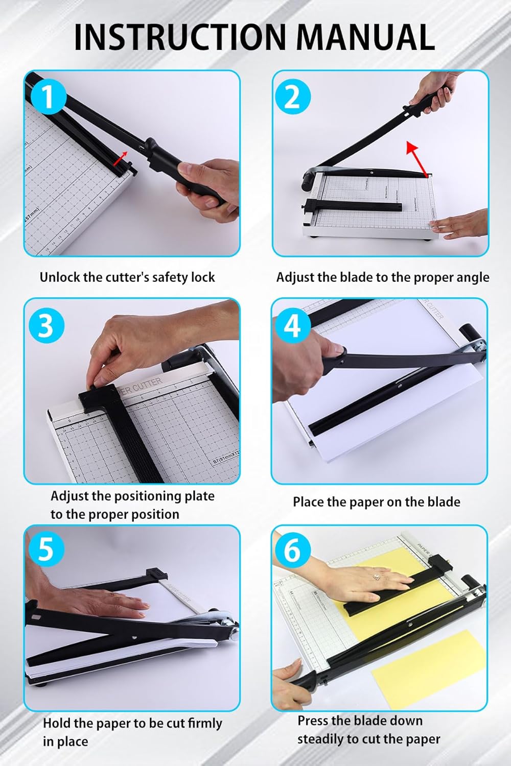 ZAOZAOLLND Heavy Duty A3 Paper Trimmer with Safety Guard - Precision DEMO
