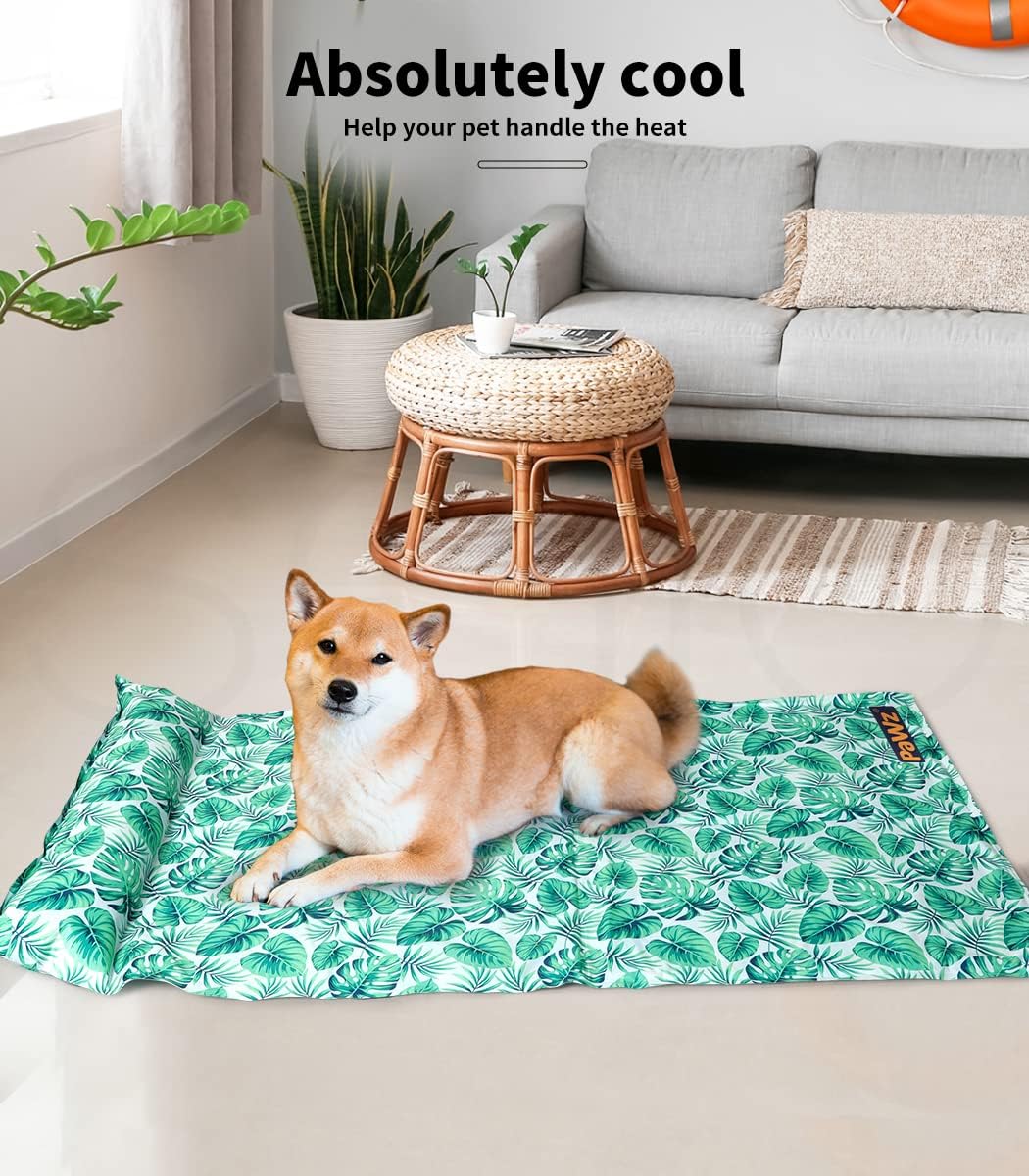 PAWZ Pet Bed Mats Cooling Mat Gel Bed Pillow Self-Cooling Pad Green Size DEMO