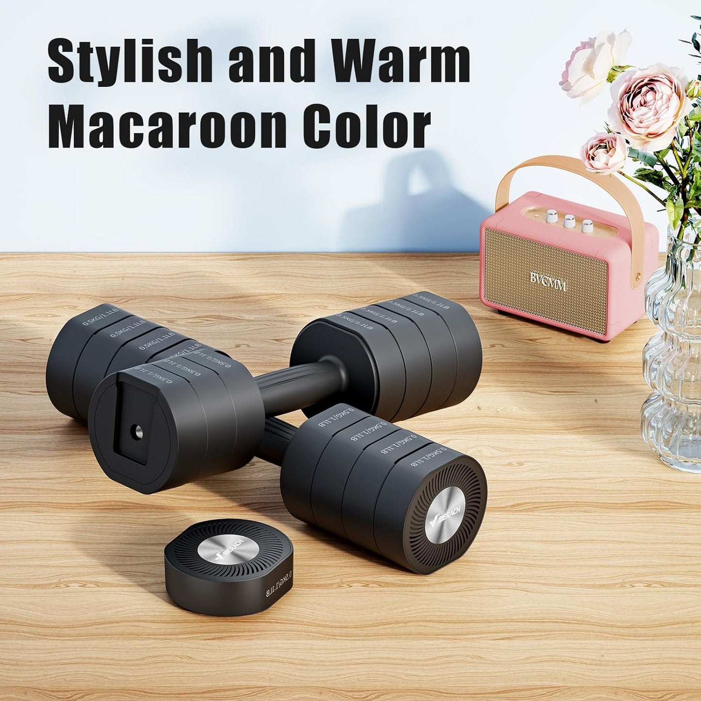 Merach Adjustable Dumbbells Dumbbell Set with Soft-Touch Anti-Slip Handles DEMO