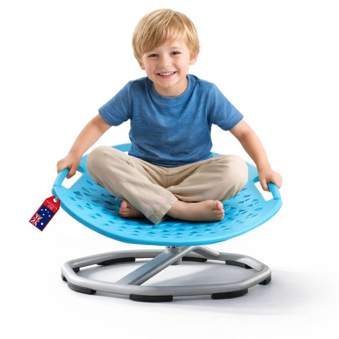 Serauvena Sensory Swivel Desk Chair for Autistic Children, Blue, 52x50cm DEMO