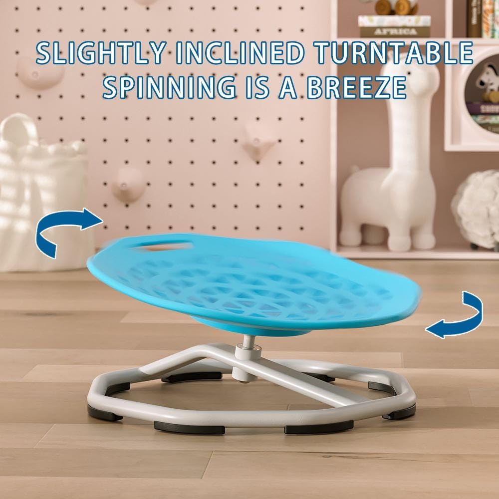 Serauvena Sensory Swivel Desk Chair for Autistic Children, Blue, 52x50cm DEMO