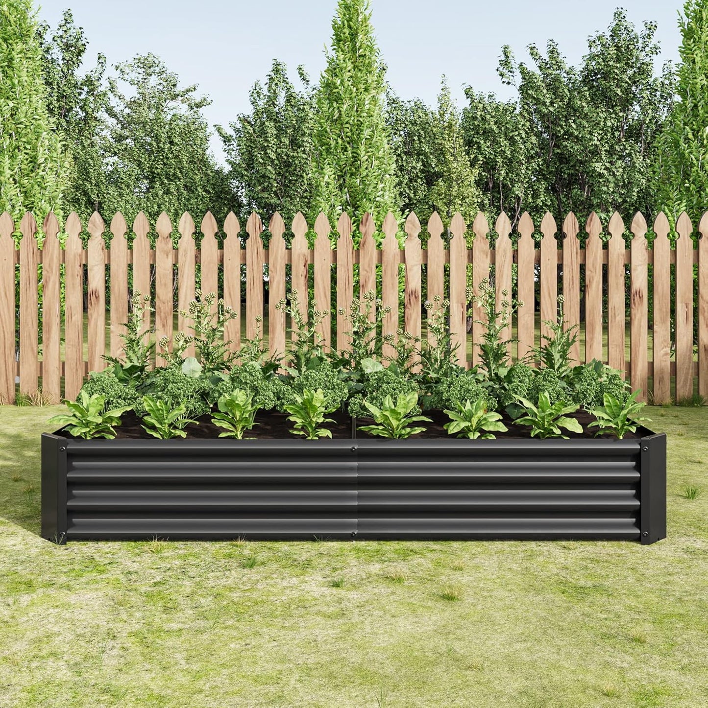 FOUBAM Raised Garden Beds - Medium Metal Alloy Steel Planter for Outdoor DEMO