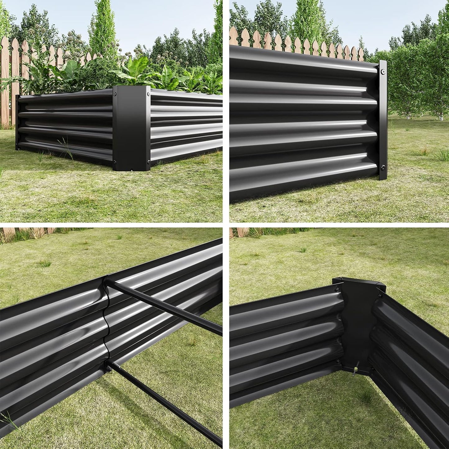 FOUBAM Raised Garden Beds - Medium Metal Alloy Steel Planter for Outdoor DEMO