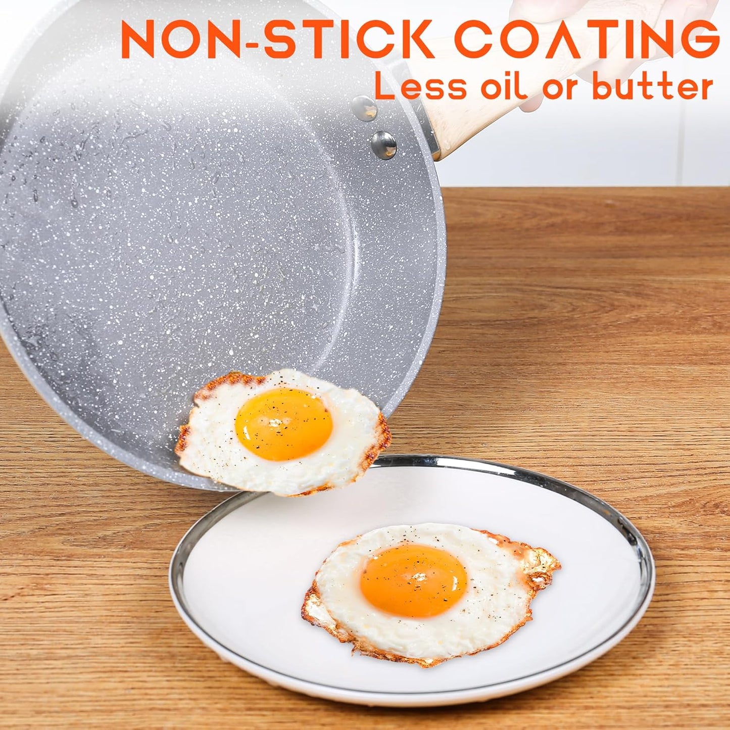 ONLY HOME Ceramic Nonstick Frying Pan Skillet, Healthy Toxin-Free, 20cm NEW