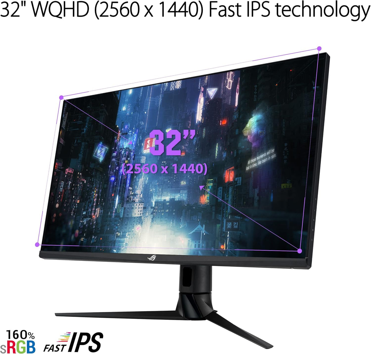 ASUS ROG Monitors Swift PG329Q 32 Inch WQHD 2560x1440 Fast IPS 175Hz Gaming NEW