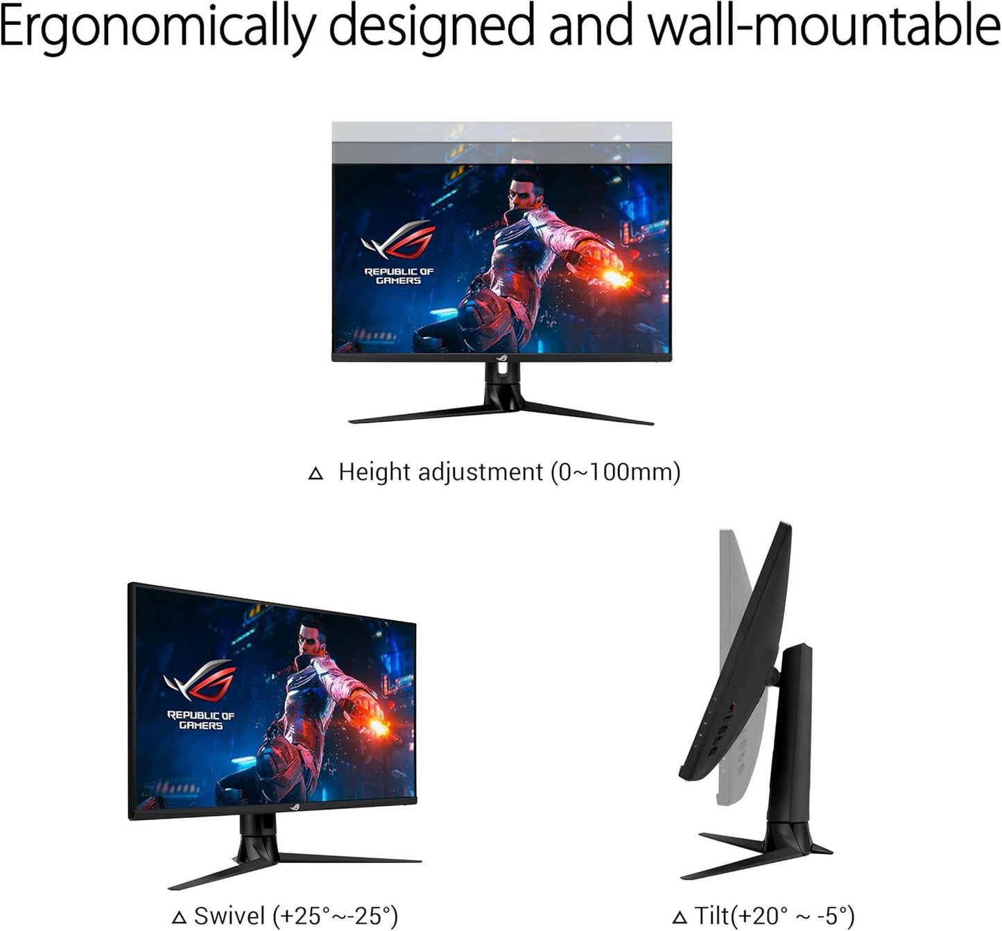 ASUS ROG Monitors Swift PG329Q 32 Inch WQHD 2560x1440 Fast IPS 175Hz Gaming NEW