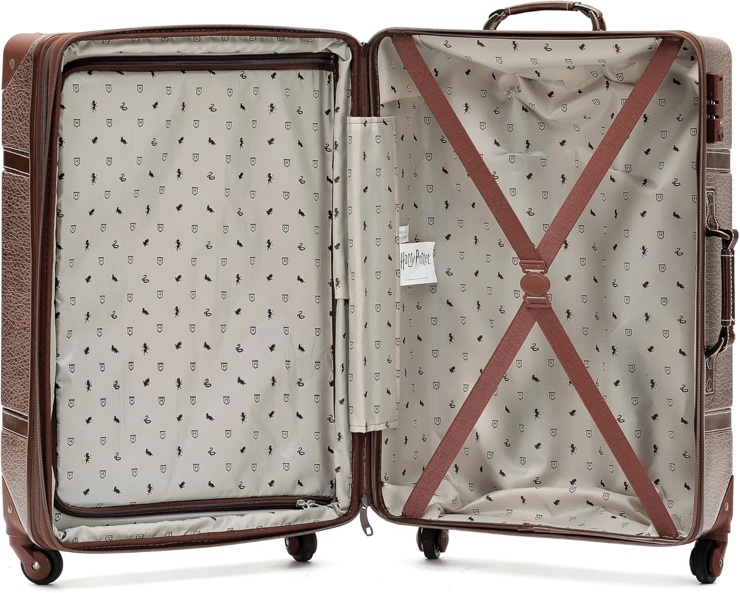 Warner Bros Kids' 3-Piece Polycarbonate Luggage Set, Brown, One Size NEW