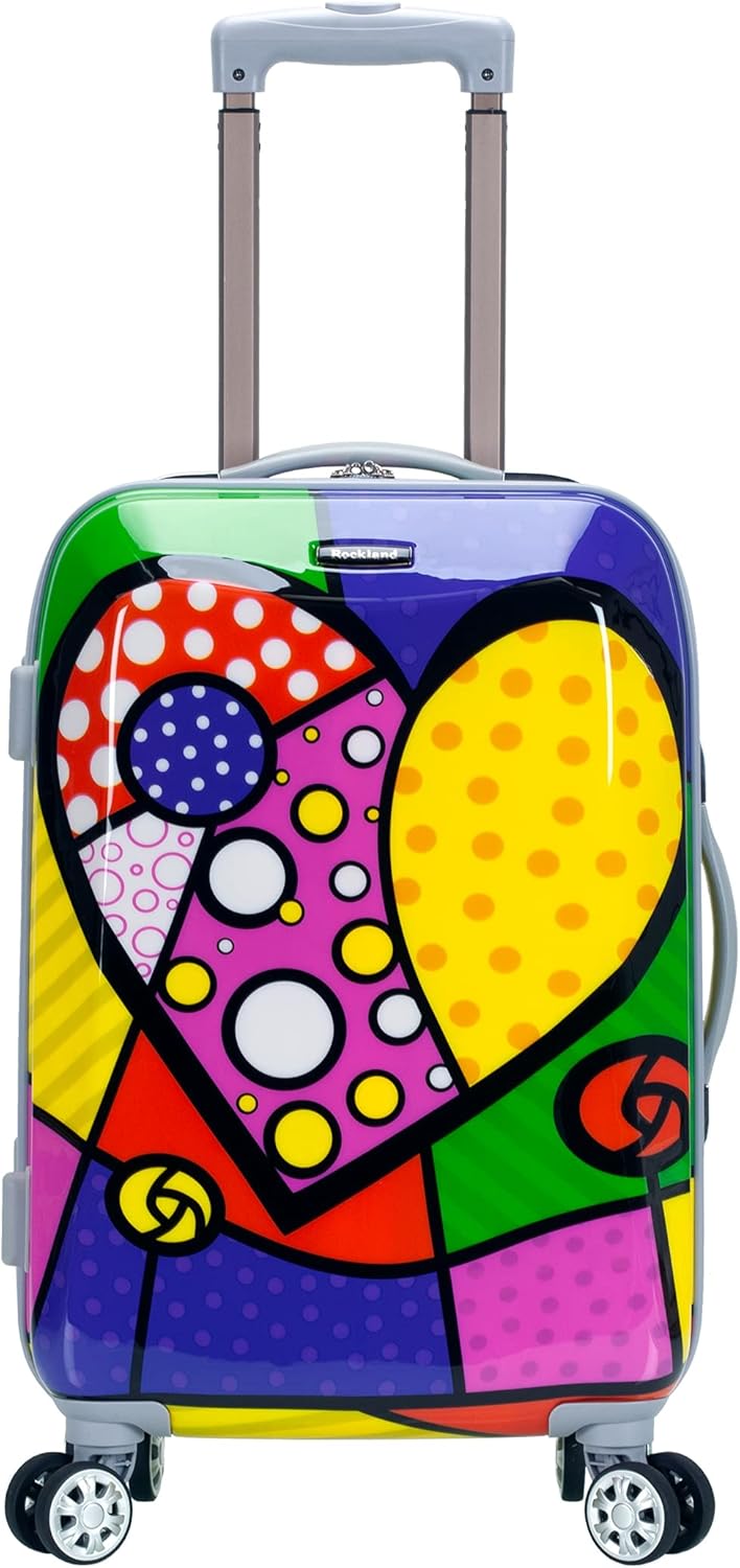 Rockland Heart 2-Piece Hardside Spinner Luggage Set, 20-Inch and 28-Inch NEW